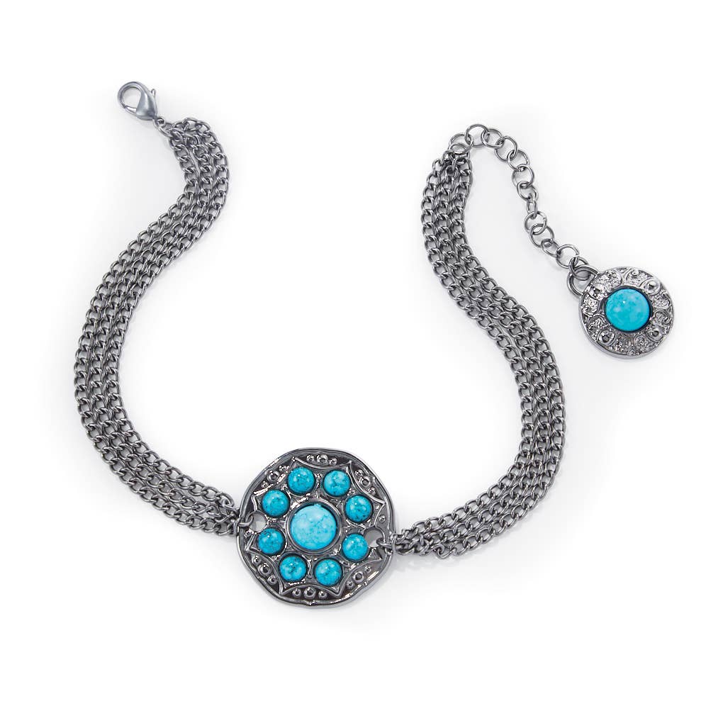 Boot Charm Turquoise Concho