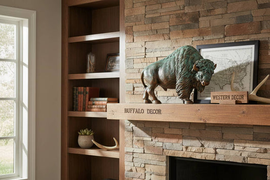 BRONZE COLORED BISON- WESTERN, SOUTHWEST DECOR