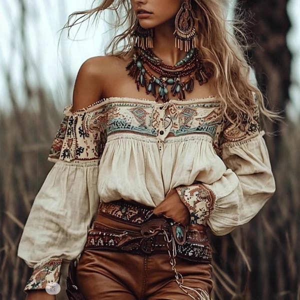 Vintage Western-Style Women's Shirt