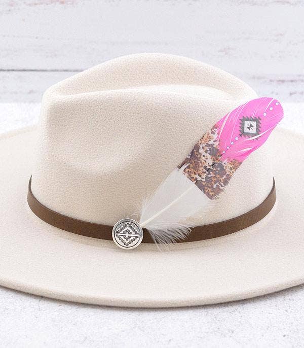 Concho Feather Hat Pin