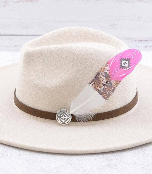 Concho Feather Hat Pin