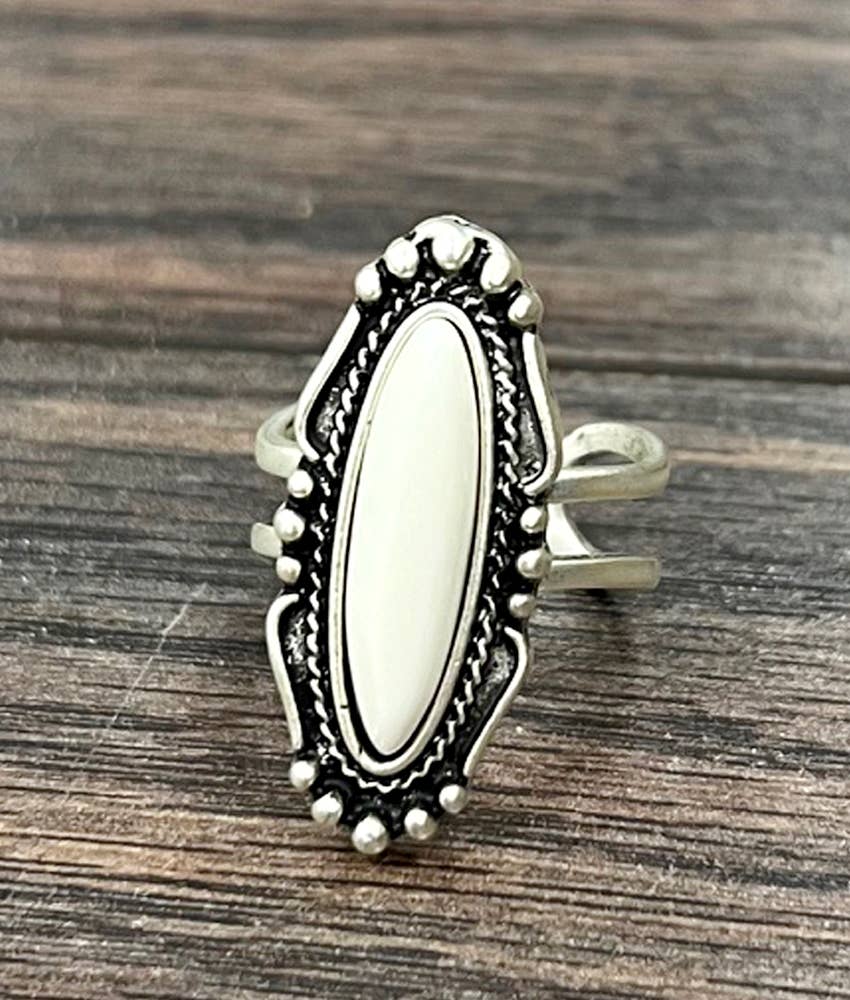 White Turquoise Ring