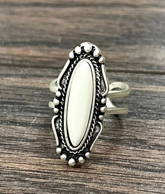 White Turquoise Ring