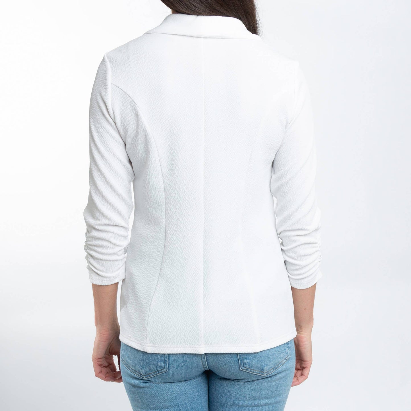 Dove Ruched Stretch Blazer