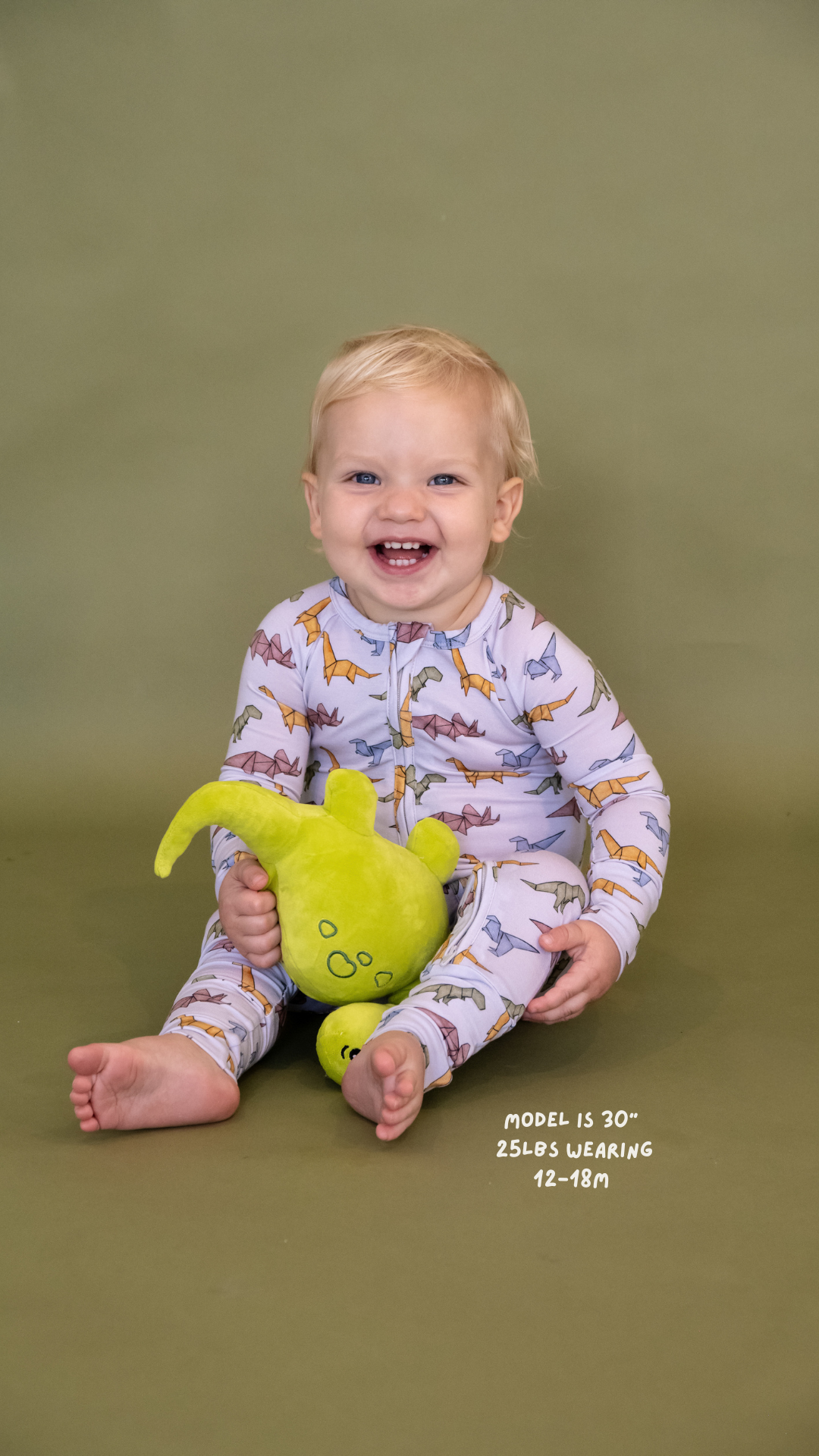 Lyocell Zip Footie Sleeper: Papersaurus Rex