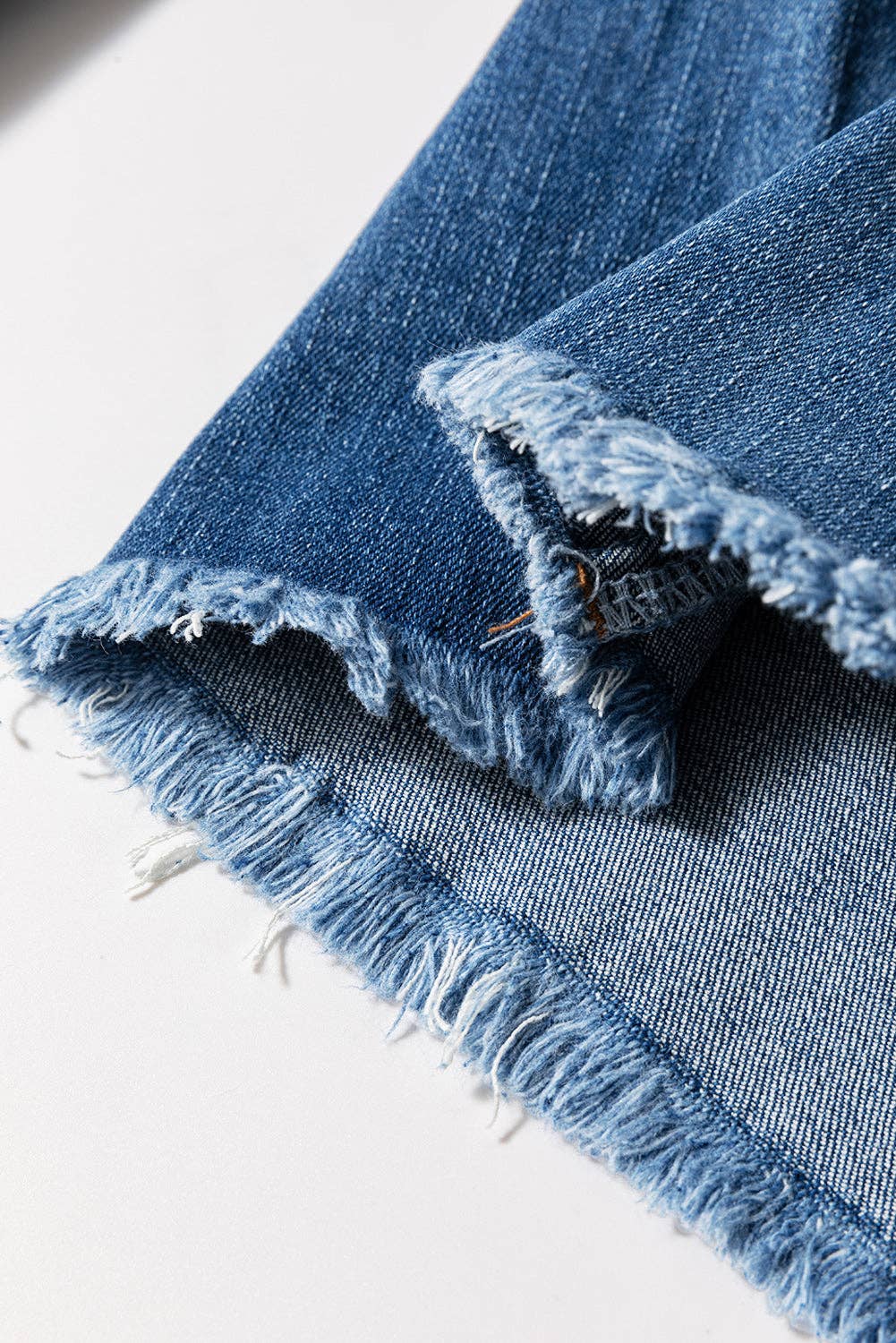 Sail Blue High Waist Button Fly Seamed Raw Hem Flare Jeans: Sail Blue / 71%Cotton+27.5%Polyester+1.5%Elastane / 10