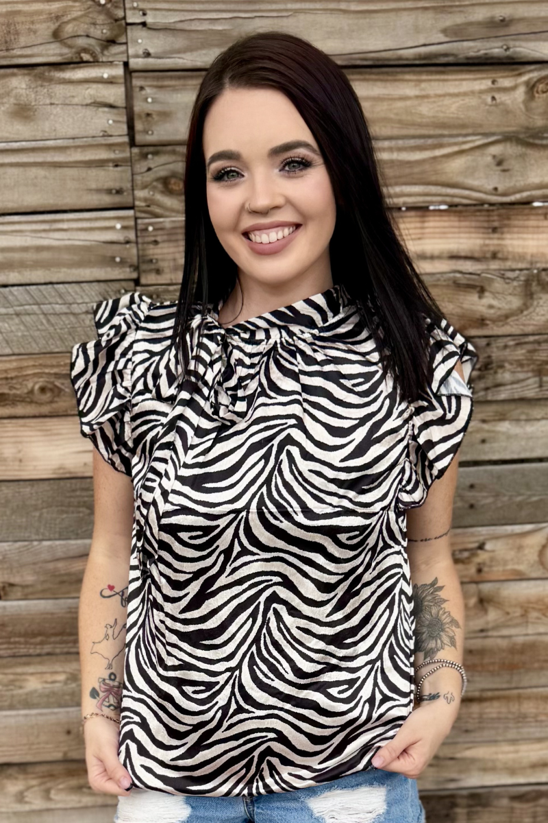 Savanna Zebra Stripe Top