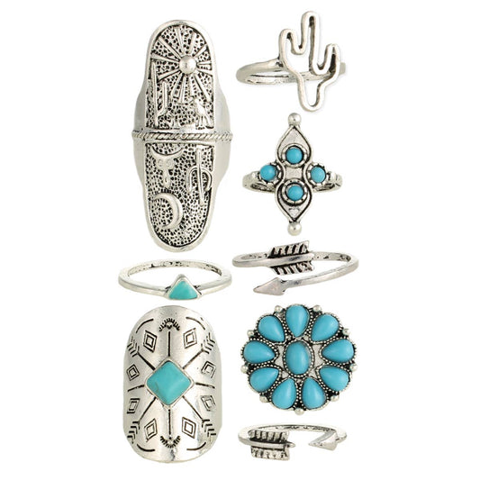 Set of 8 Southwest Rings