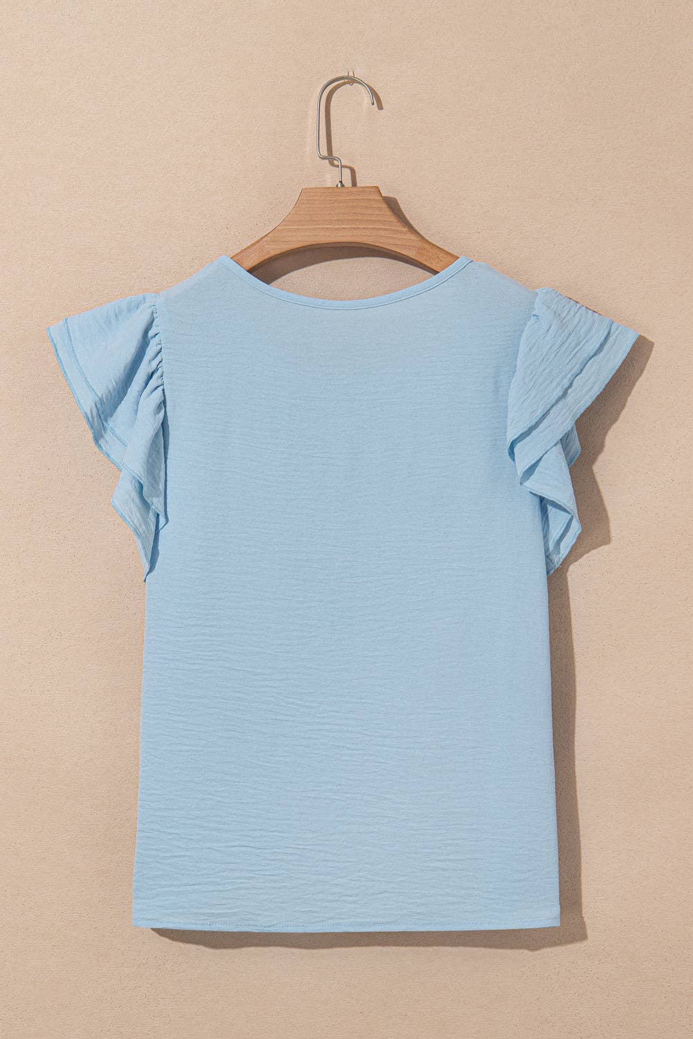Ruffle Sleeve Summer Casual Blouse Top