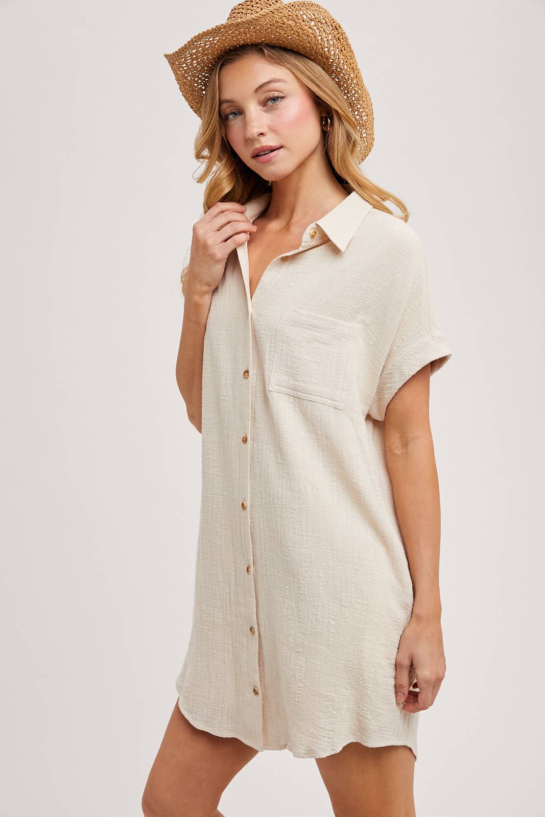 SHIRT DRESS WITH POCKET
