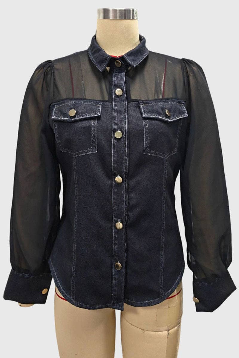 Sheer Sleeve Shirt