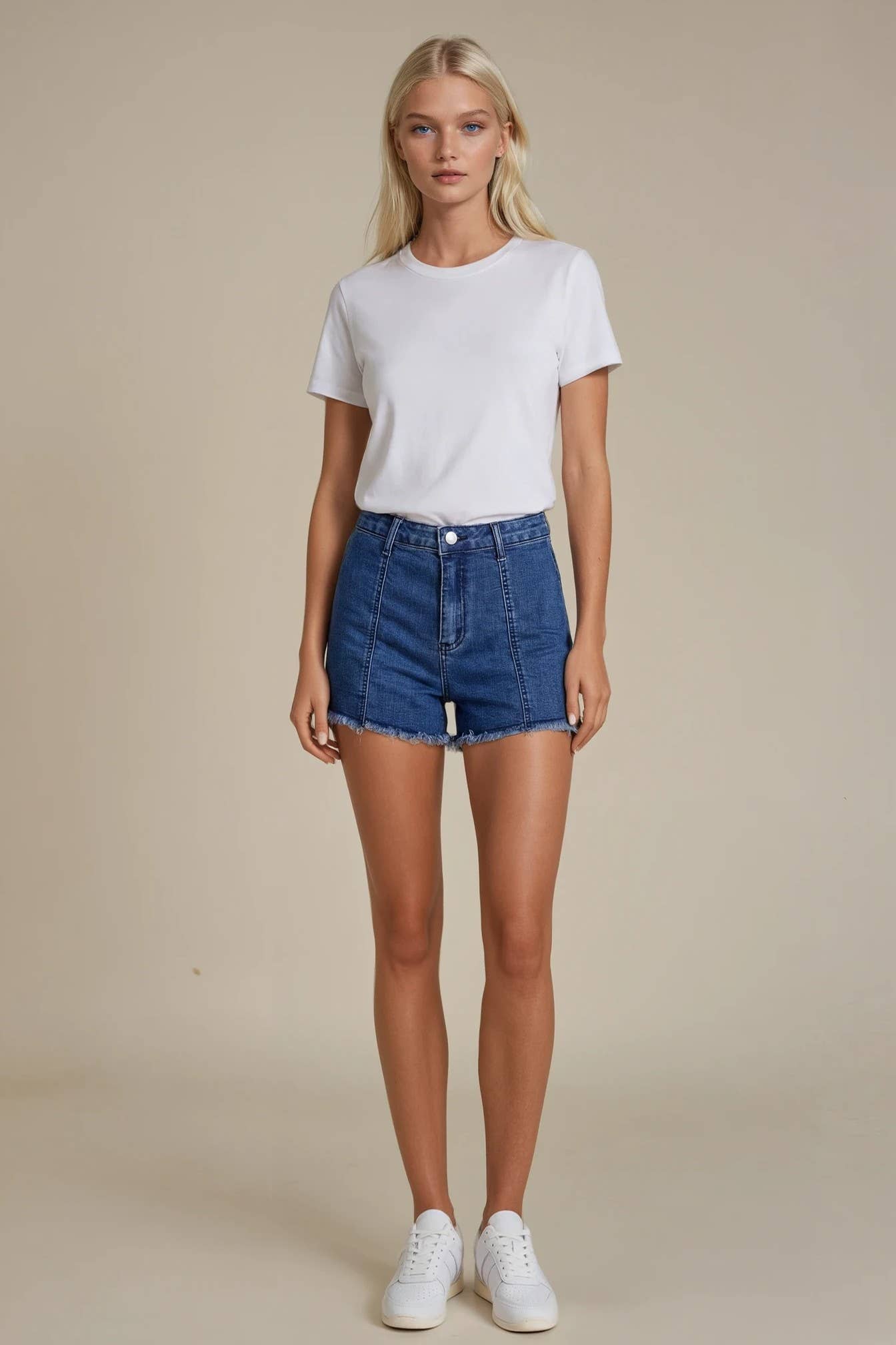 STAR CUT OUT DENIM SHORTS