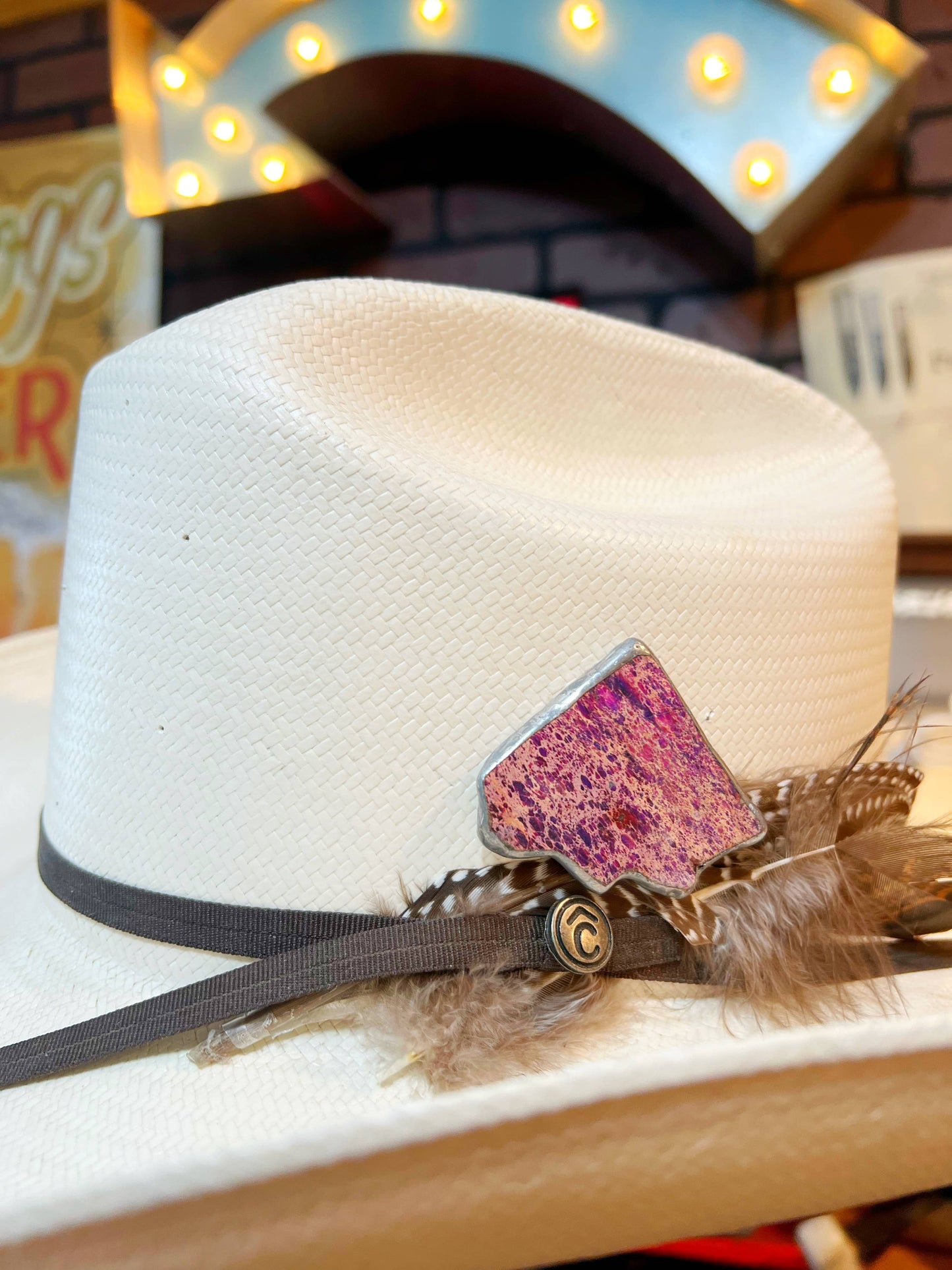 Purple Hematite Color Soldered Hat Pin