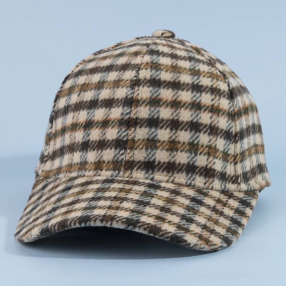 Tartan Check Cap: GRN