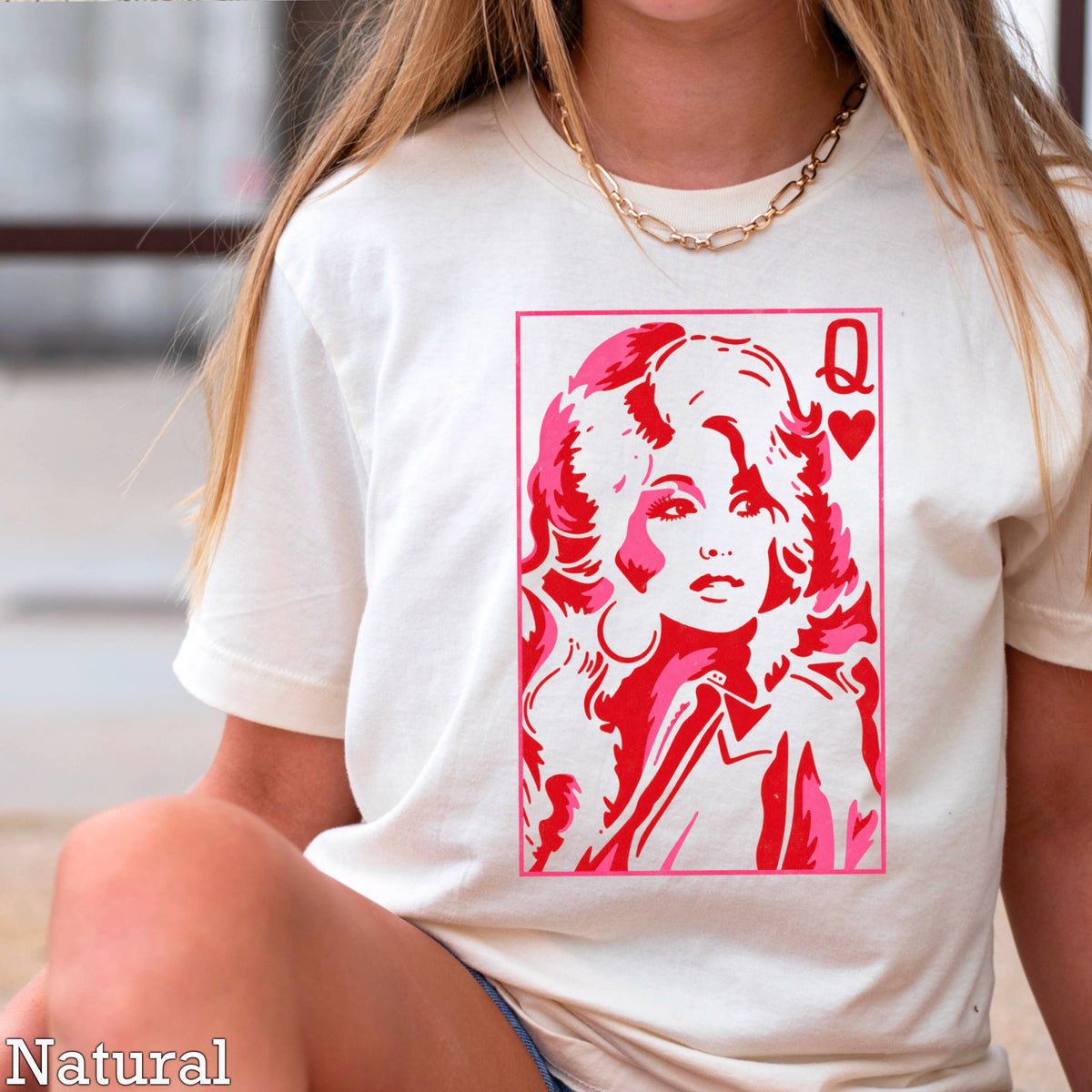 Doll Queen Of Hearts Women’s Graphic T-Shirt | Gildan : White / Extra Large