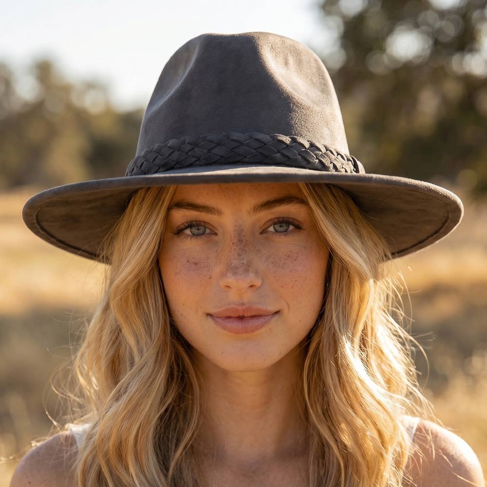 Wide Brim Hat: Black
