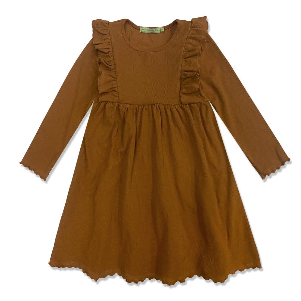 Ribbed Ruffle Dress