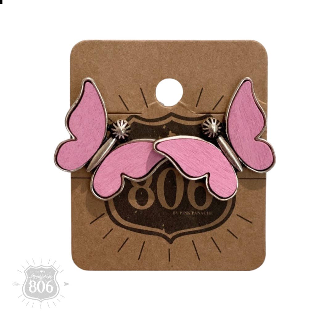 Butterfly post earring