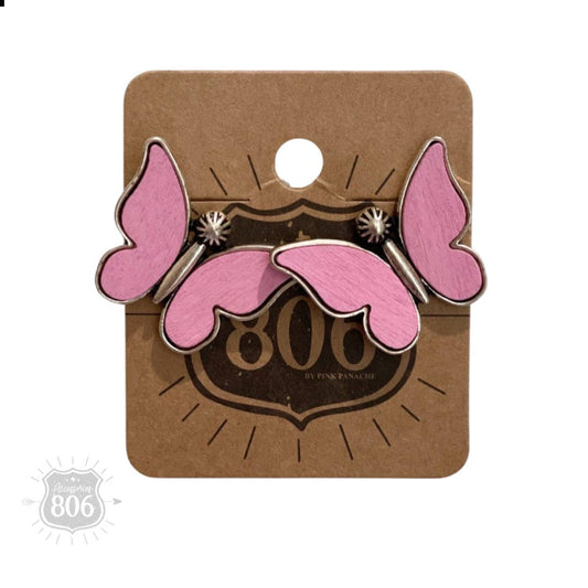 Butterfly post earring