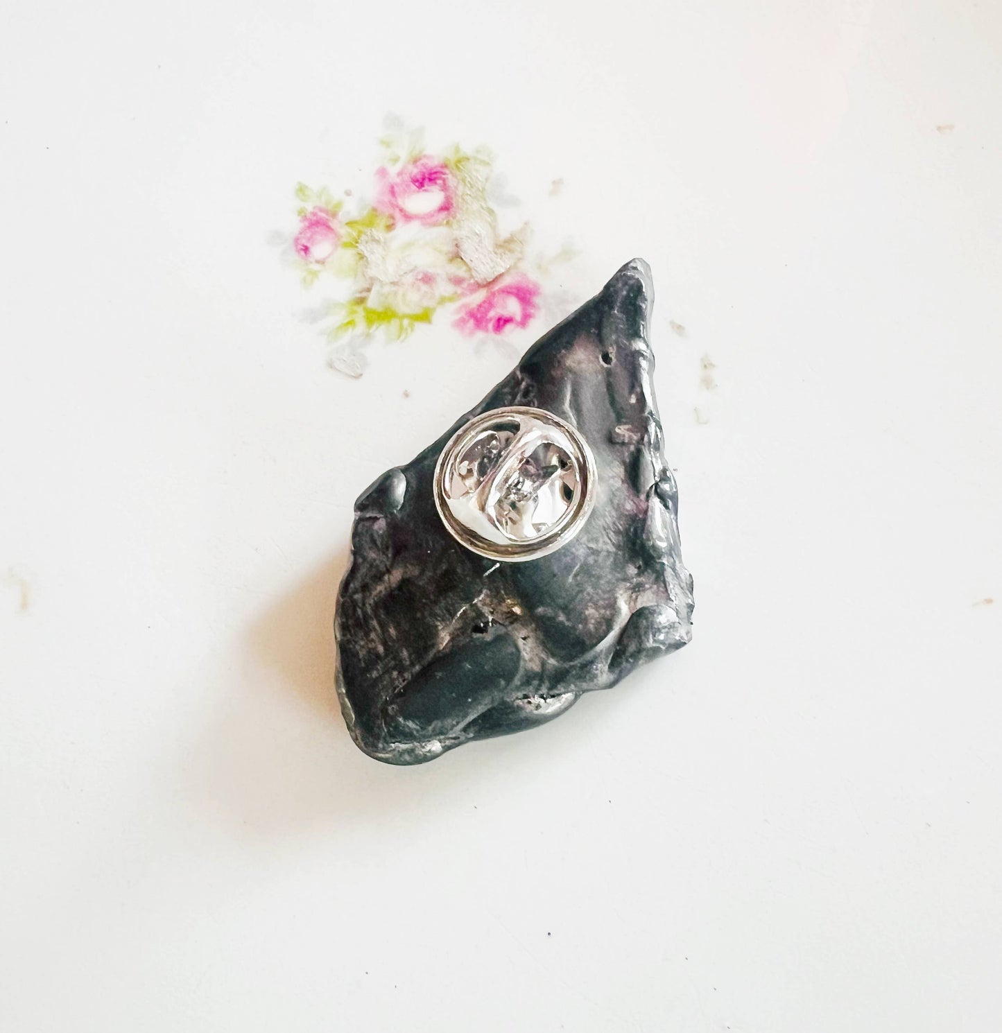 Purple Hematite Color Soldered Hat Pin