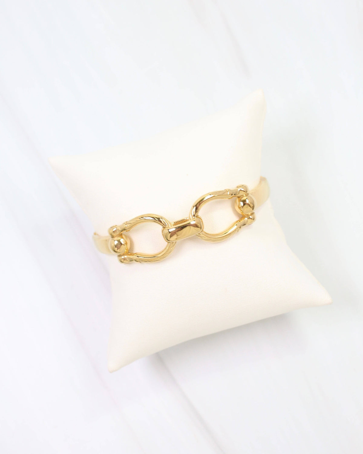 Lockport Horsebit Hinged Bracelet
