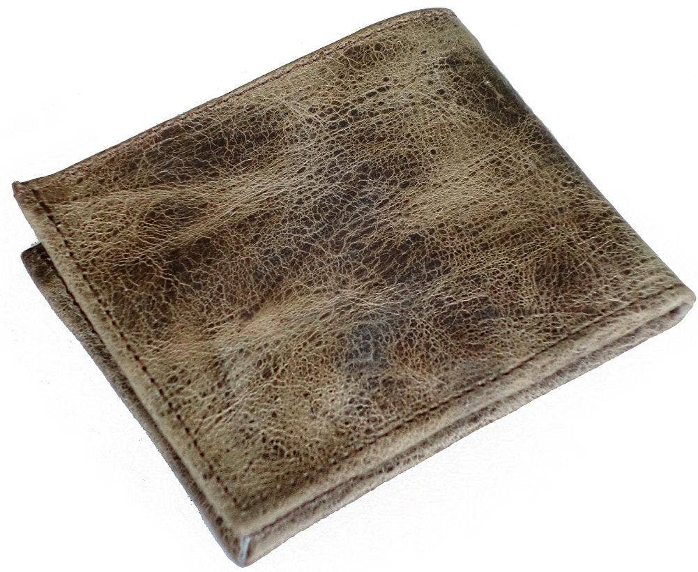 Leather Bifold Wallet: Light Brown
