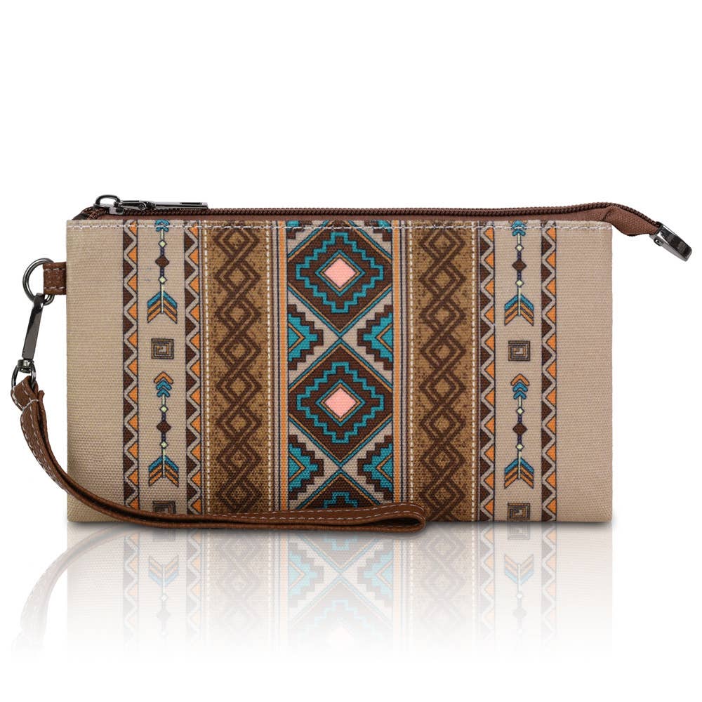 Aztec Coin Purse: Beige