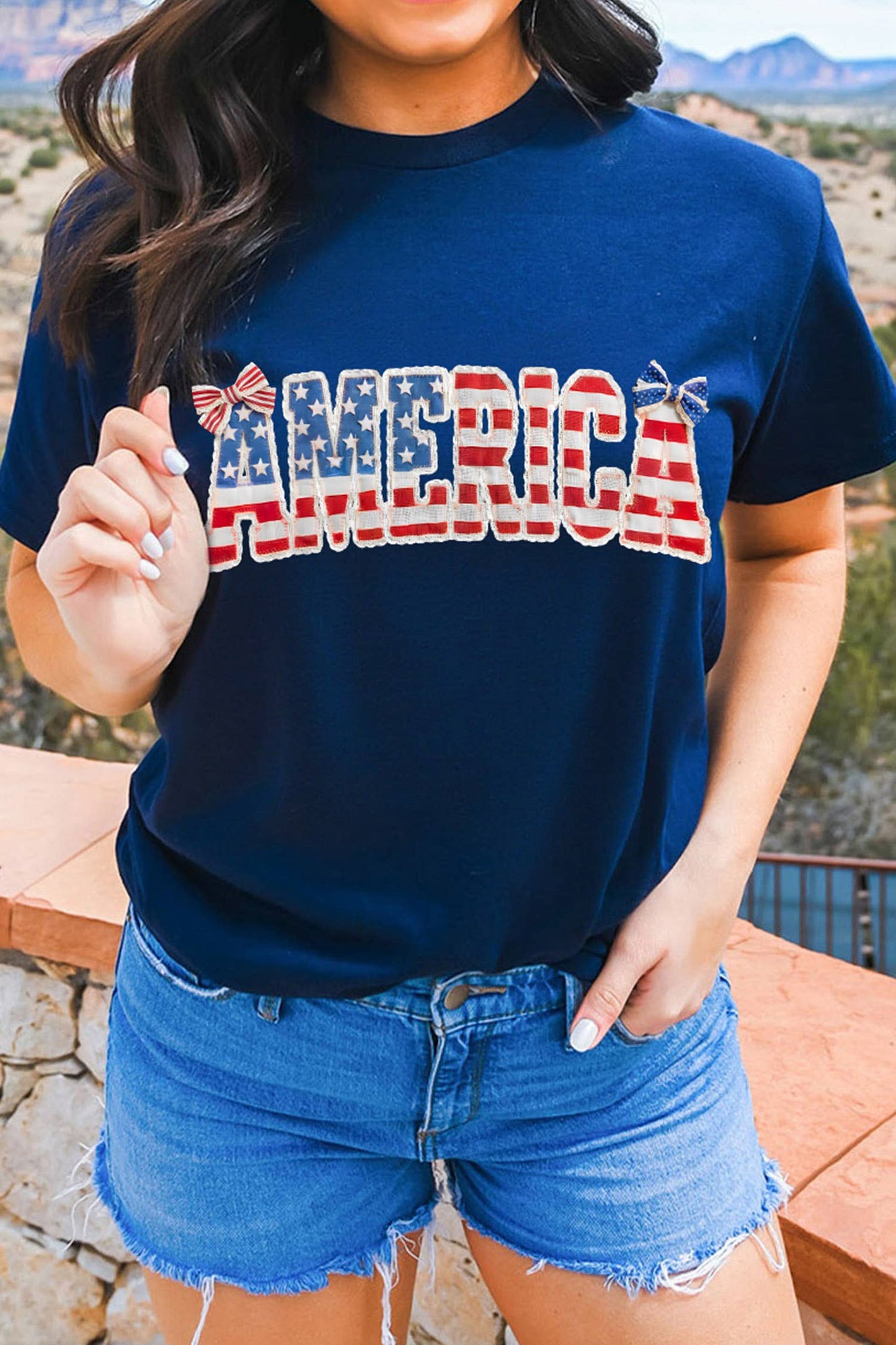 Coquette AMERICA Printed Relaxed T Shirt