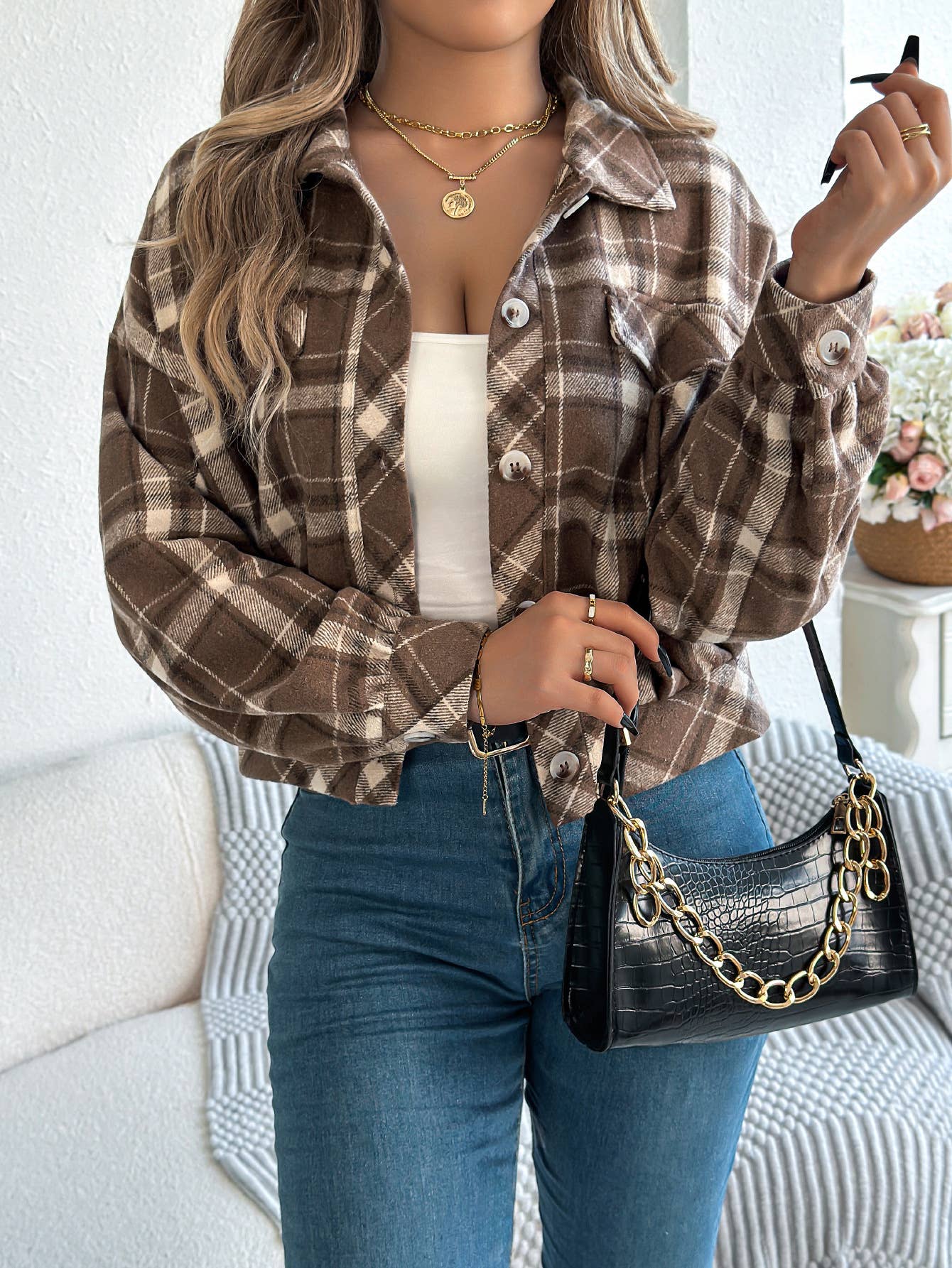 Plaid Coffee Jacket
