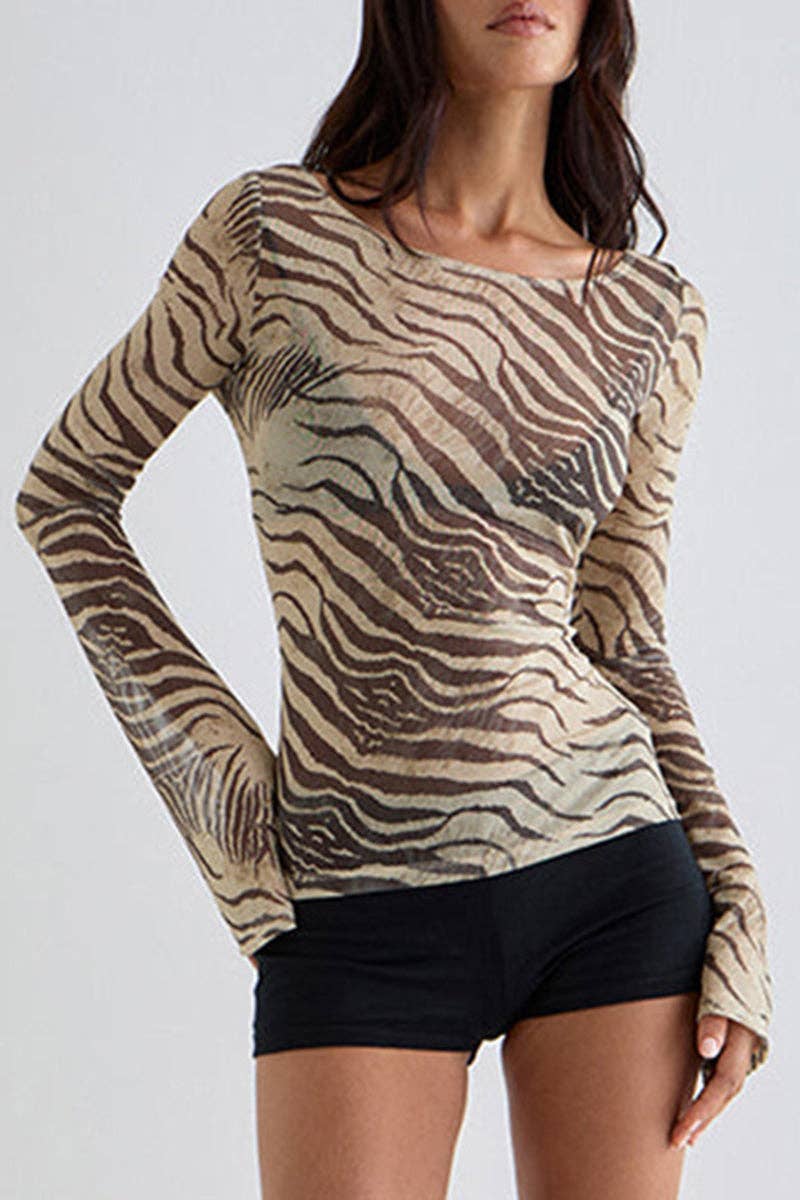 Zebra Print Top