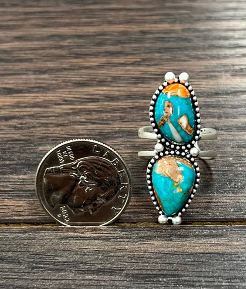 Double Gemstone Ring
