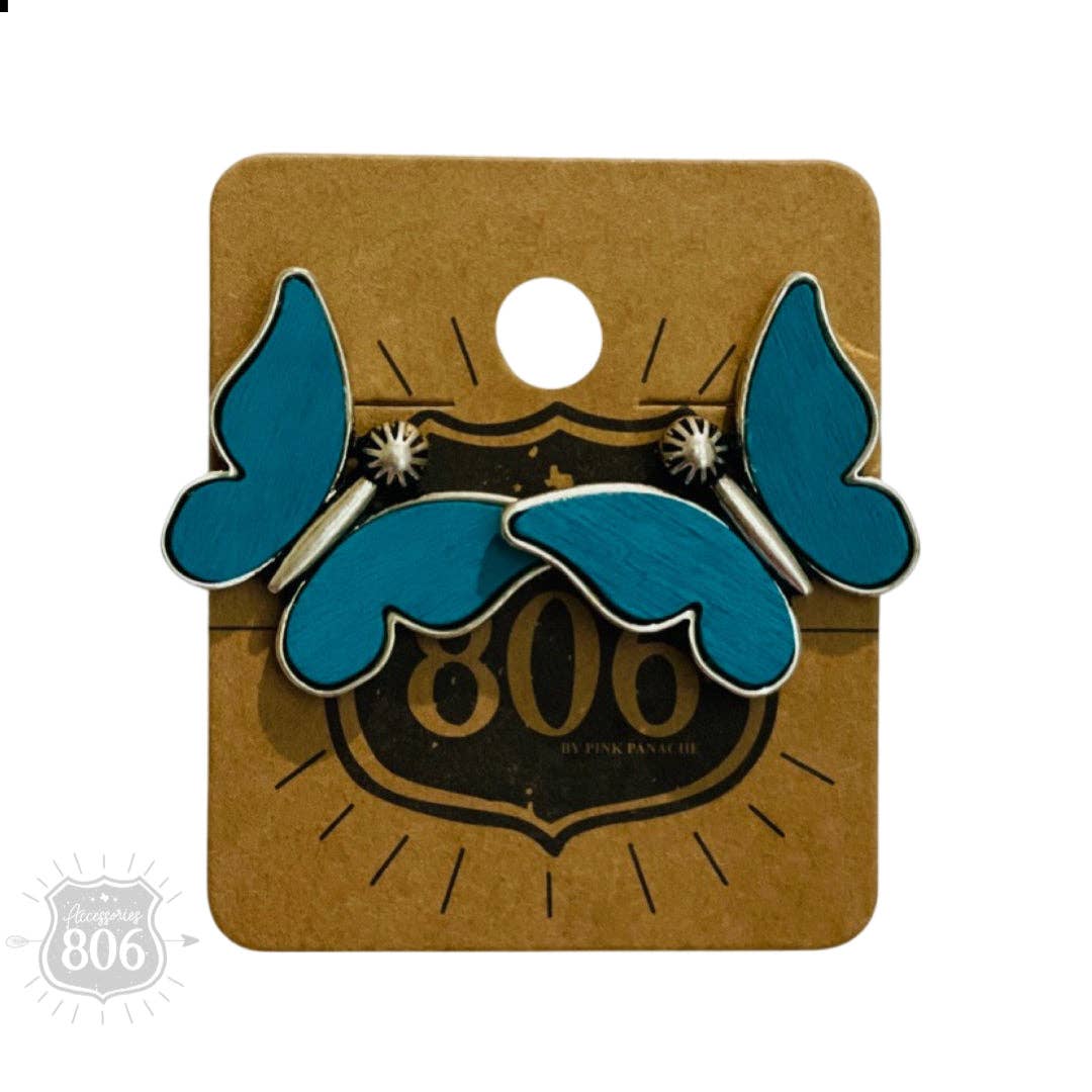 Butterfly post earring