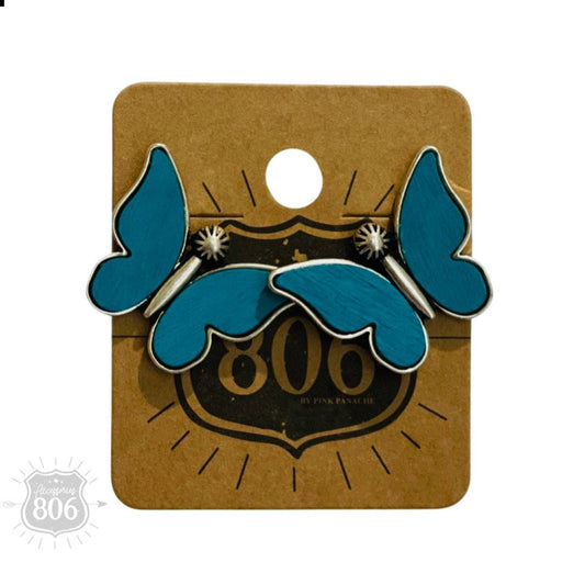 Butterfly post earring
