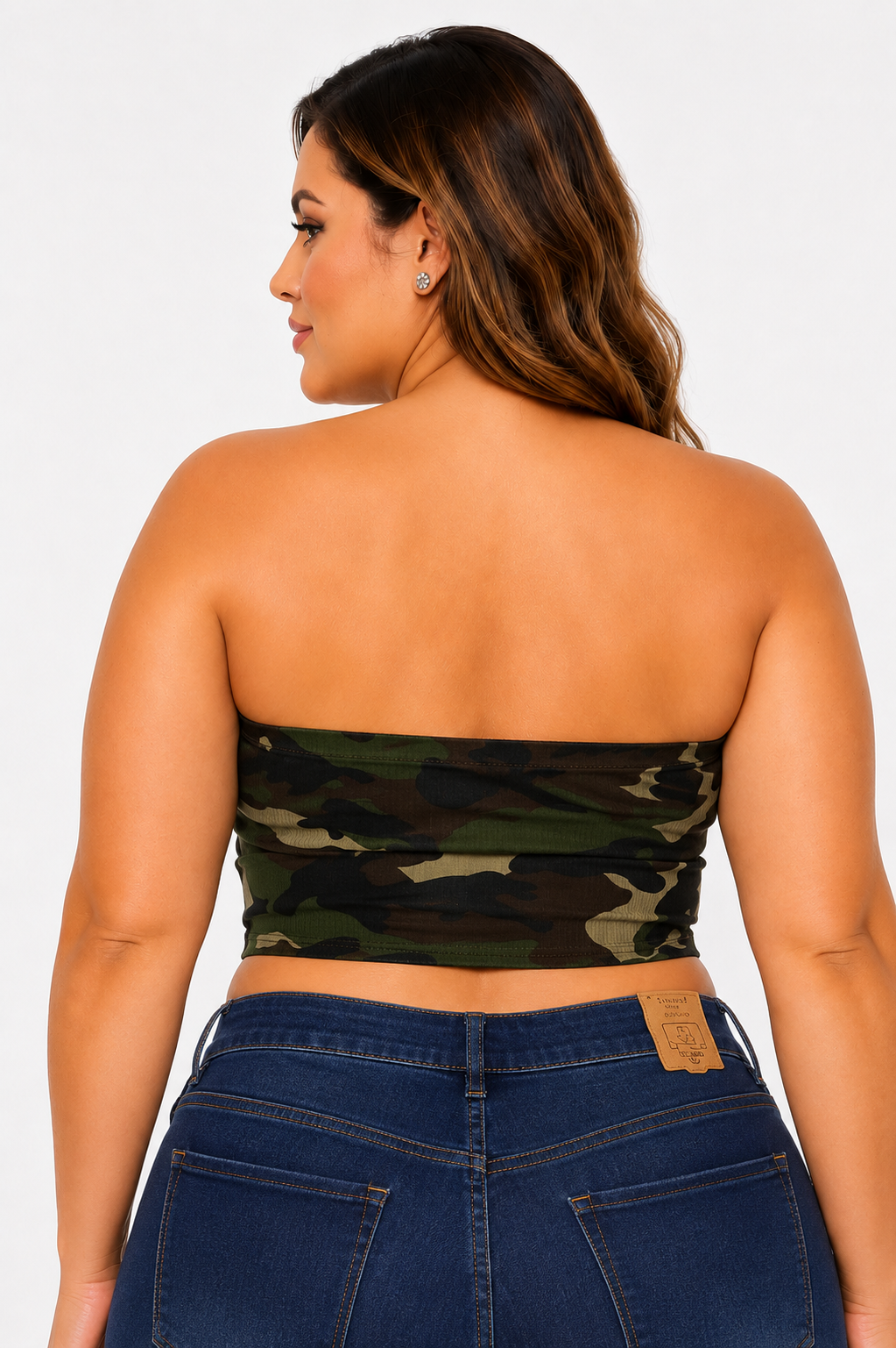 Camouflage Plus Size Tube Top