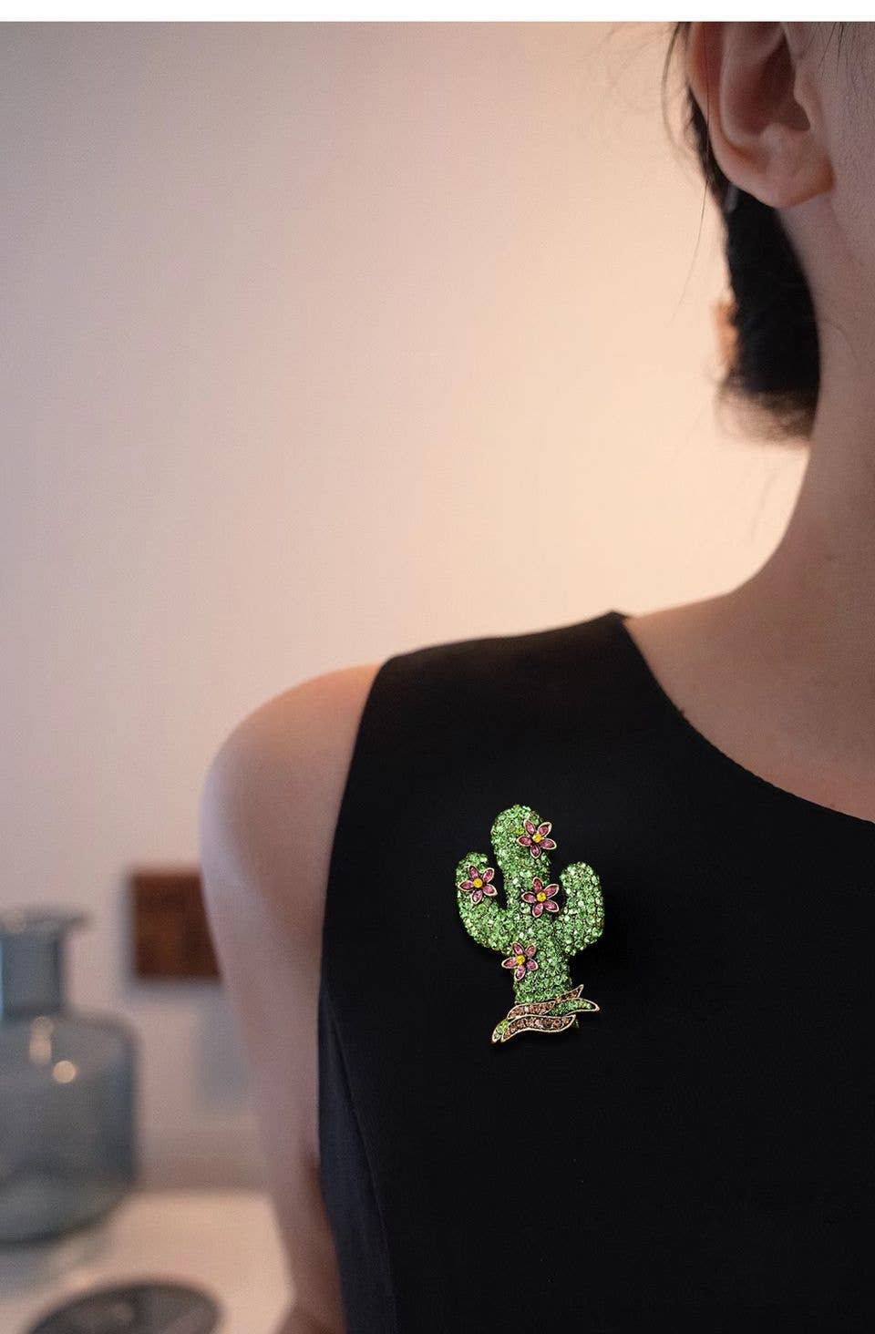 Cactus Flower Brooch