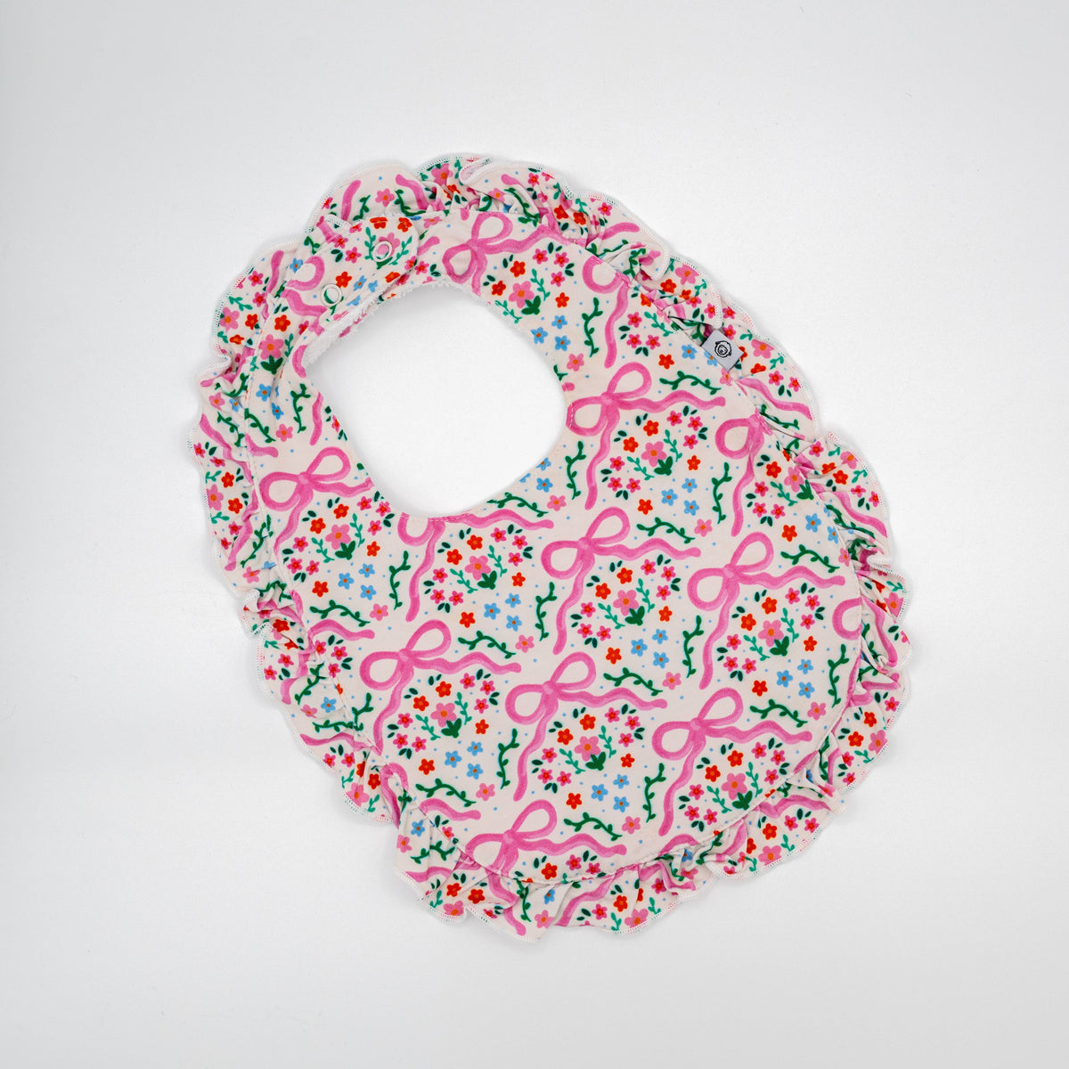 Bamboo Ruffle Bib: Bows in the Meadow
