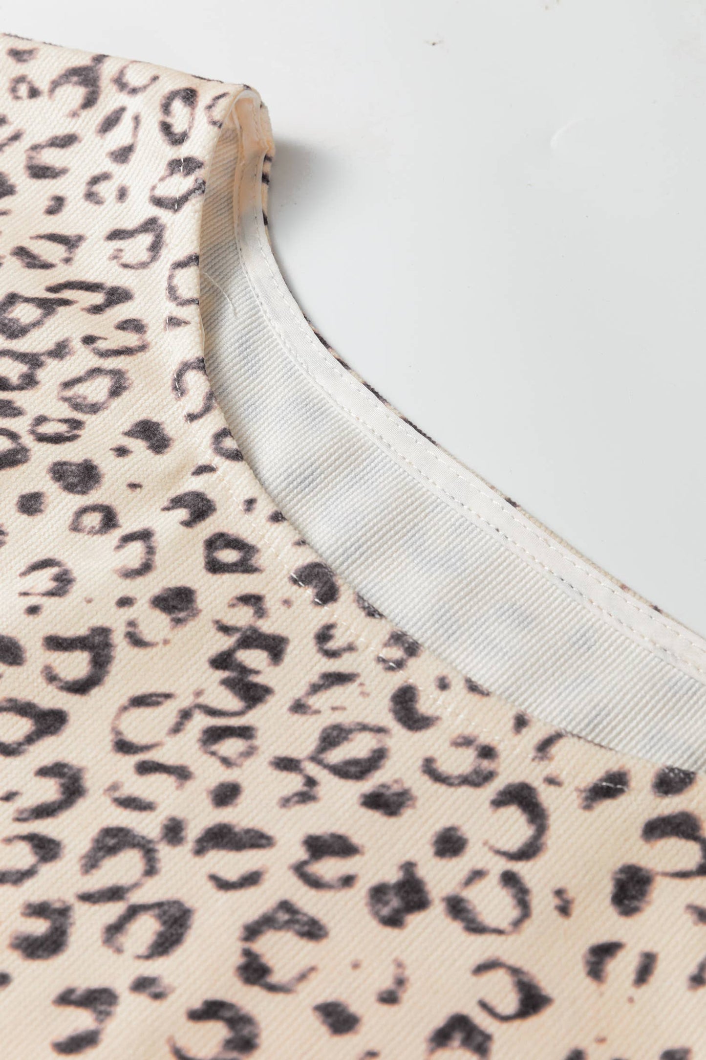 Apricot Leopard Print Knot Side Sleeveless Vest Top