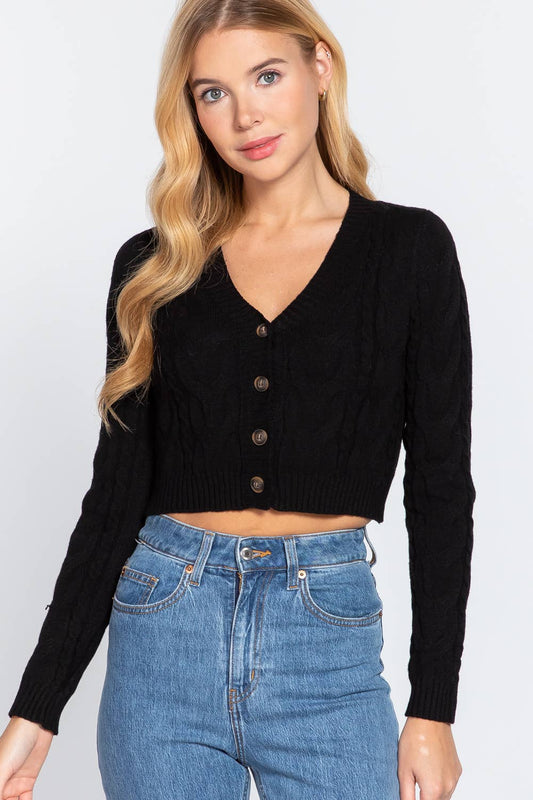 Cable Sweater Cardigan
