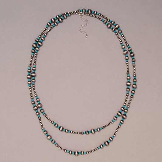 Turquoise Stone Bead Necklace