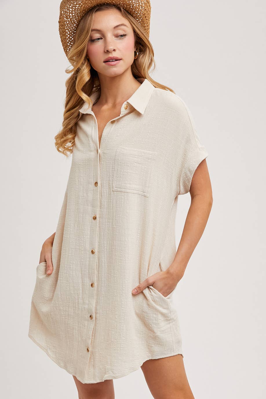SHIRT DRESS WITH POCKET