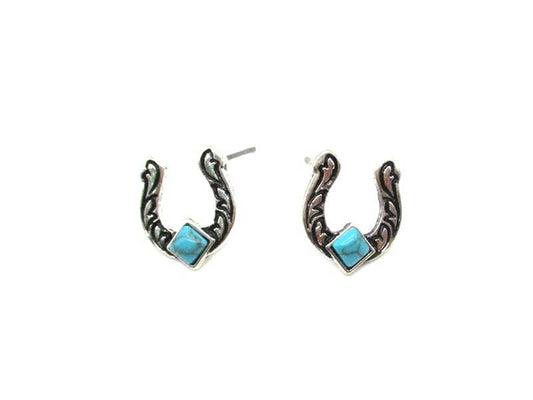 Small Horseshoe Post Earring