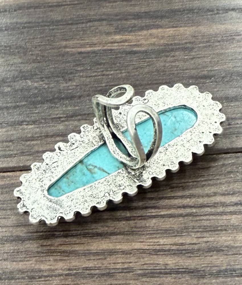 Elongated Turquoise Ring