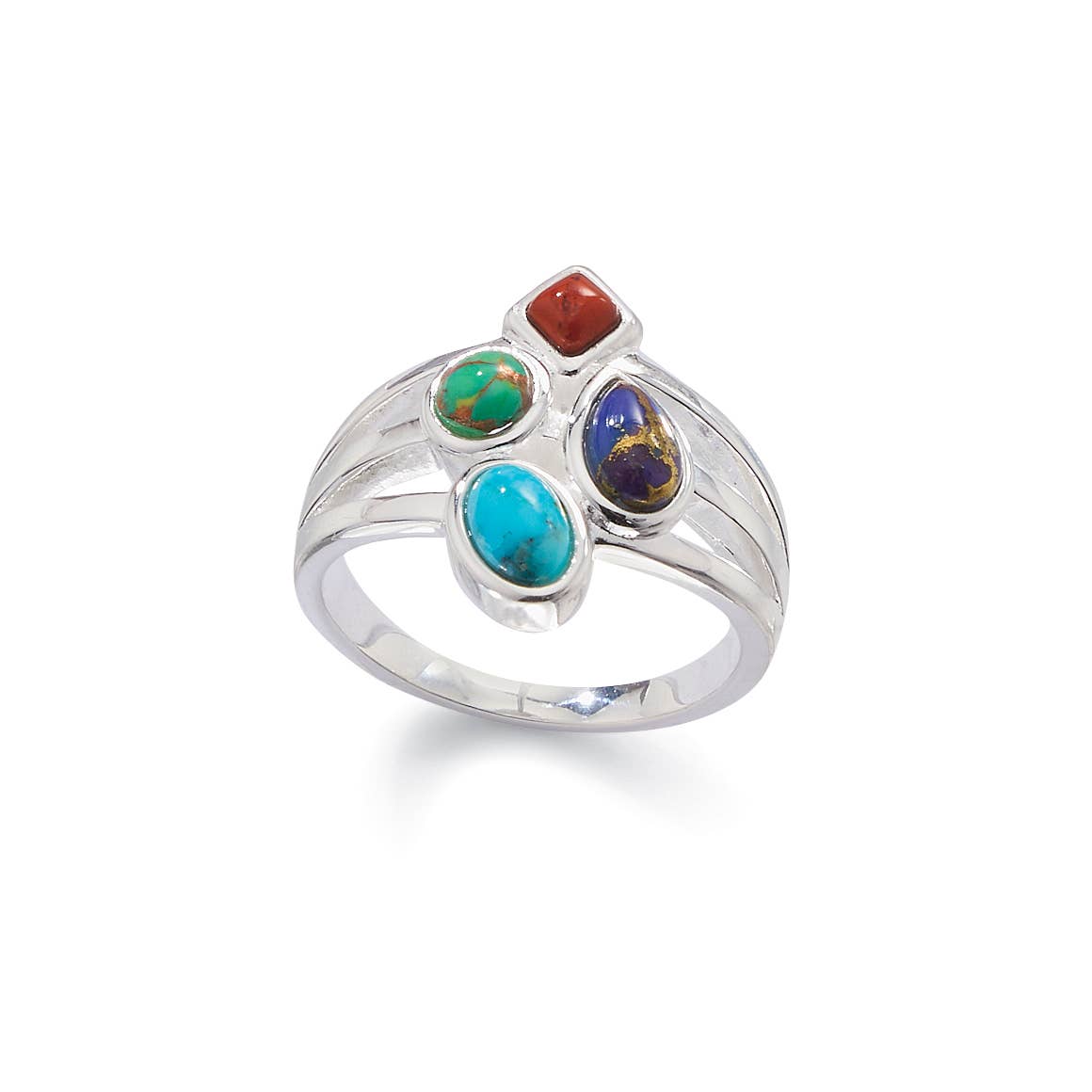 Four Gemstone Ring: 8