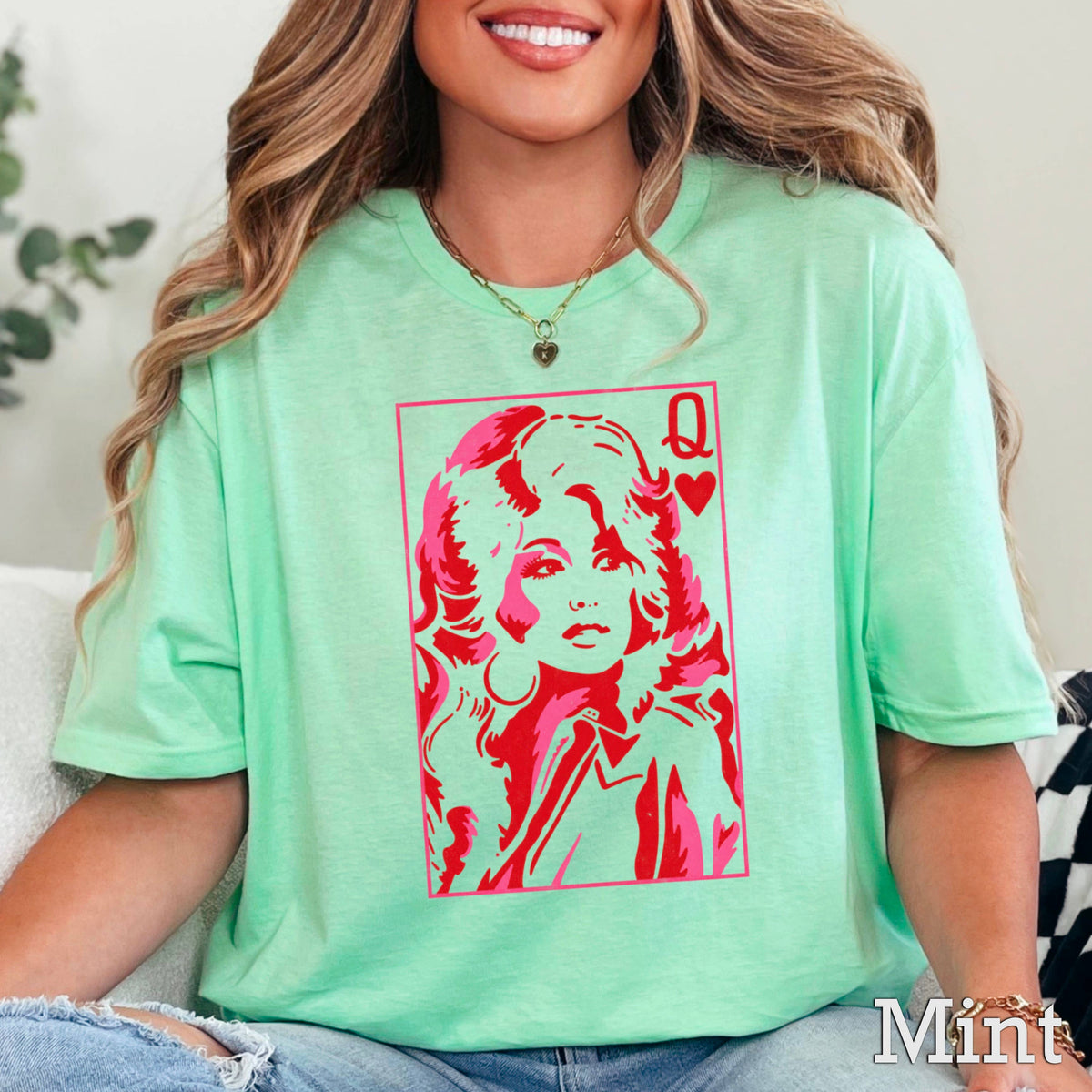 Doll Queen Of Hearts Women’s Graphic T-Shirt | Gildan : White / Extra Large