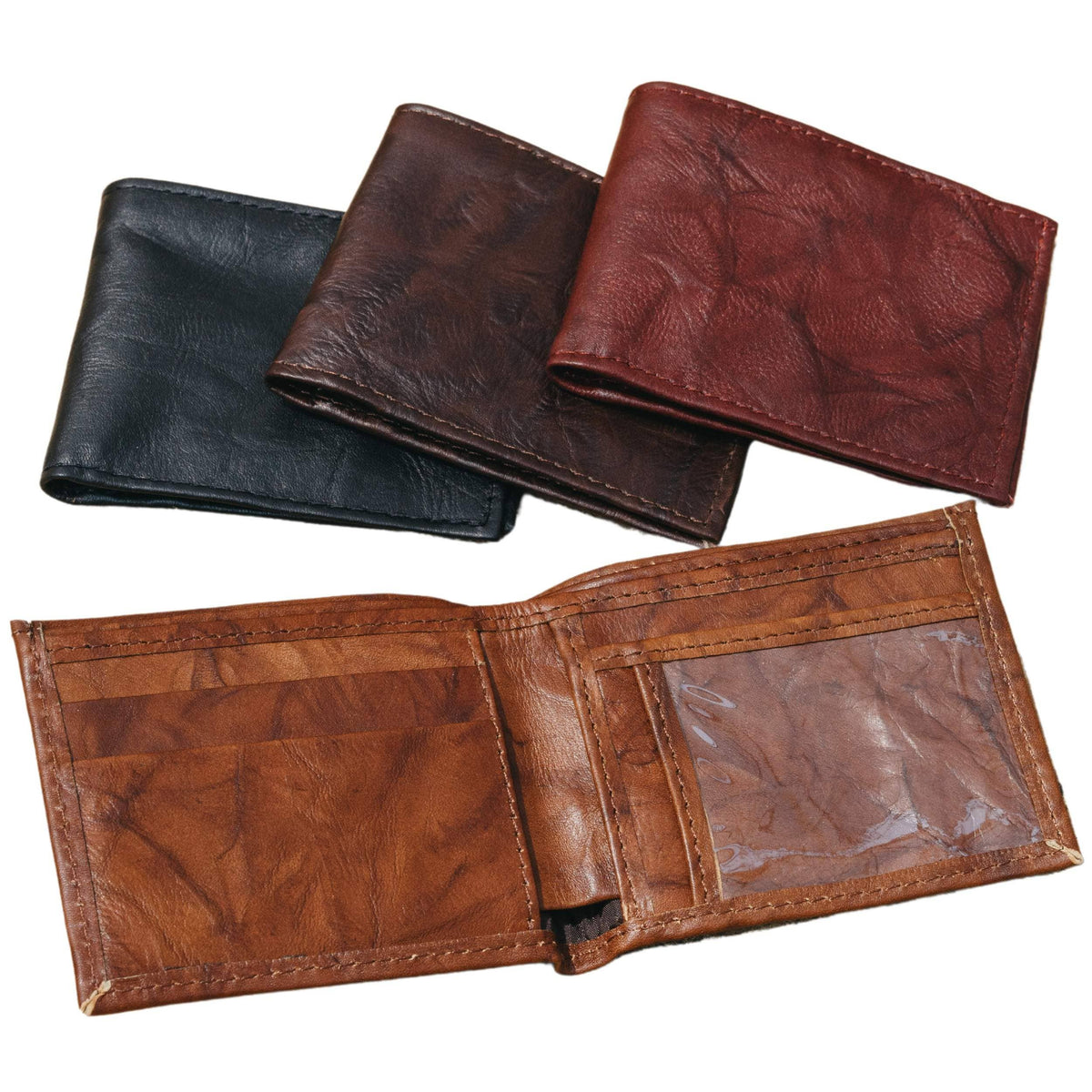Full-Grain Bifold Wallet Handmade: Brown