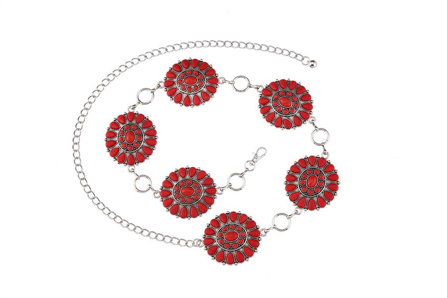 Coral Concho Belt