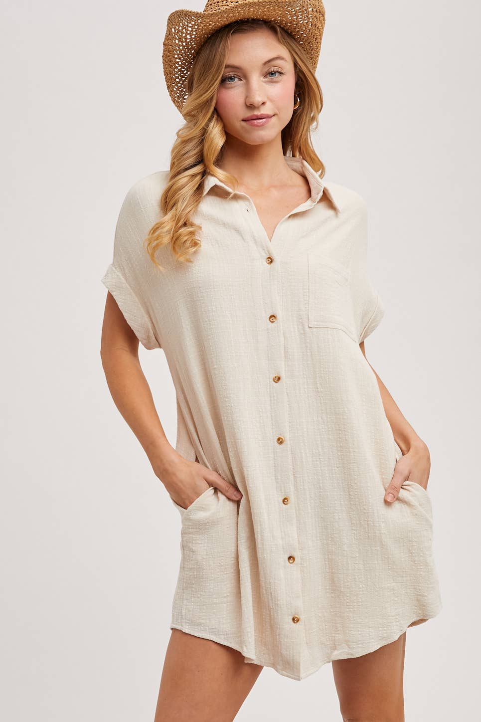 SHIRT DRESS WITH POCKET
