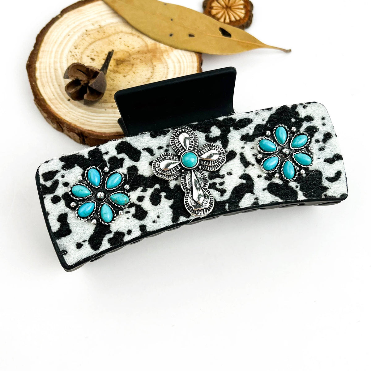 Cow Print Cross Hair Claw