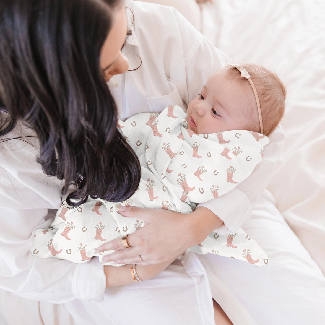 Bloomin' Boot Swaddle Blankets