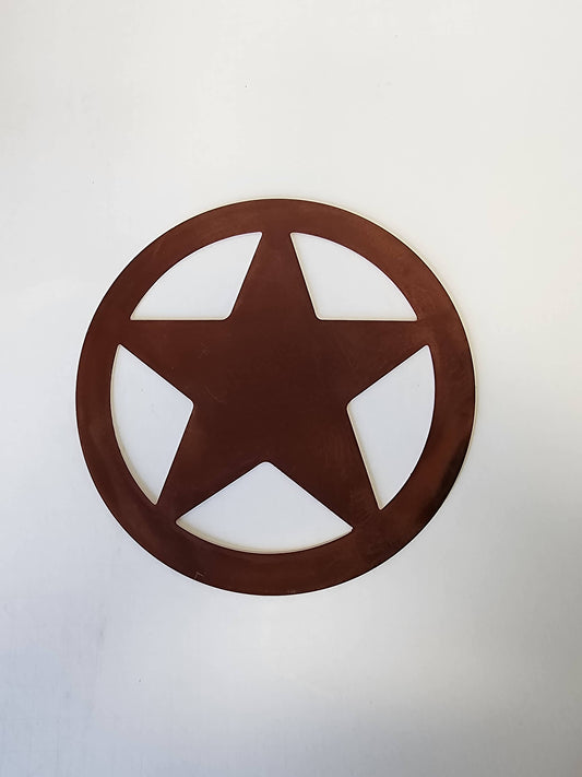 Texas Star Circular Wall Image Sign 8 Inch